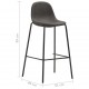 Sonata H Бар столове, 4 бр, тъмносиви, текстил