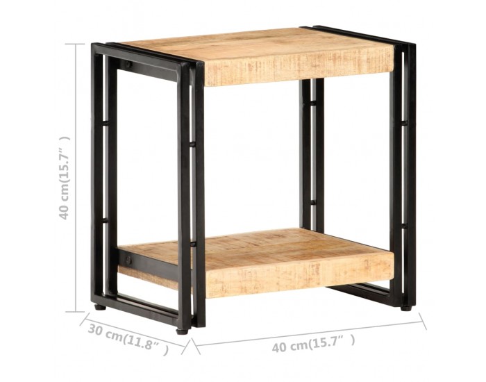 Sonata H Странична маса 40x30x40 см грубо мангово дърво масив