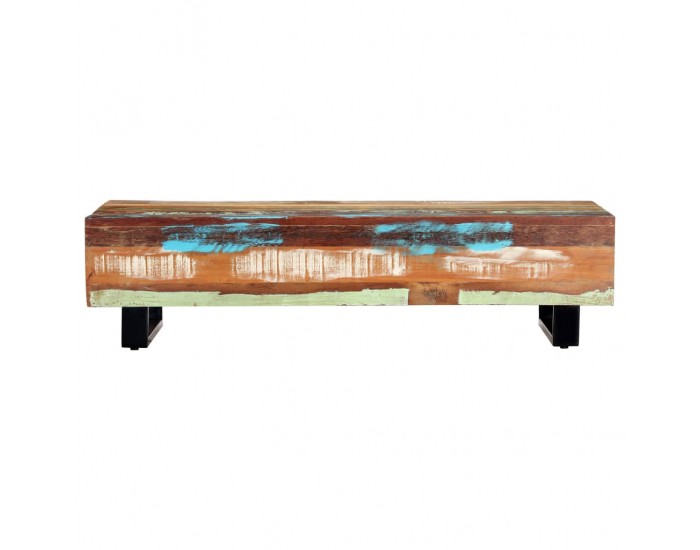 Sonata H Маса за кафе, 120x50x30 см, регенерирано дърво масив и стомана