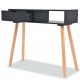 Sonata H Конзолна маса, иглолистна дървесина масив, 80x30x72 cм, черна