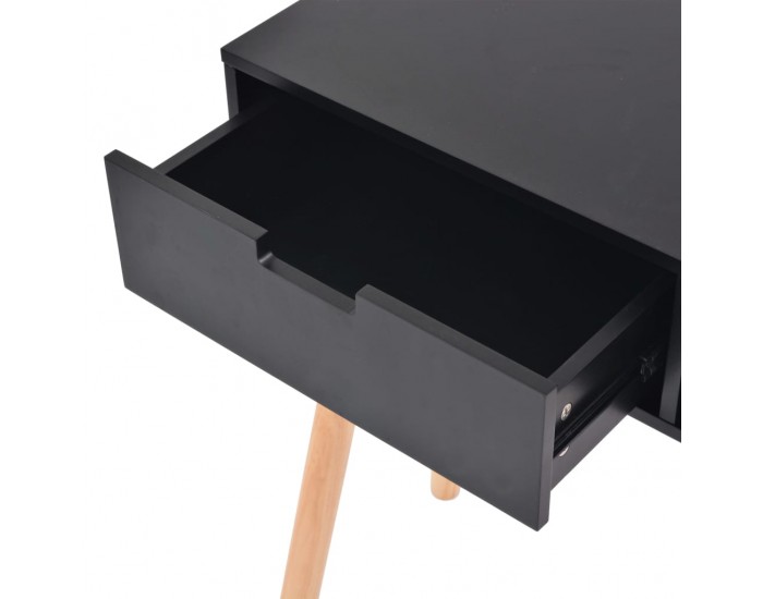 Sonata H Конзолна маса, иглолистна дървесина масив, 80x30x72 cм, черна