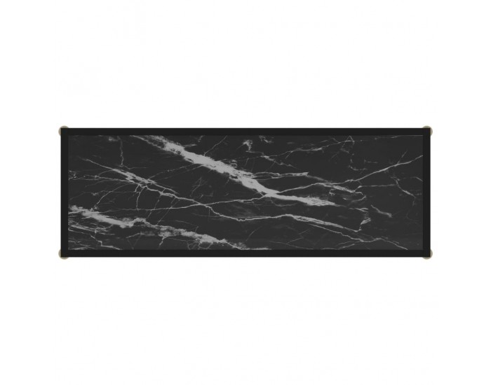 Sonata H Конзолна маса, черна, 100x35x75 cм, закалено стъкло