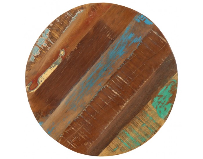 Sonata H Странична маса, 45x(45-62) cм, регенерирано дърво масив и чугун