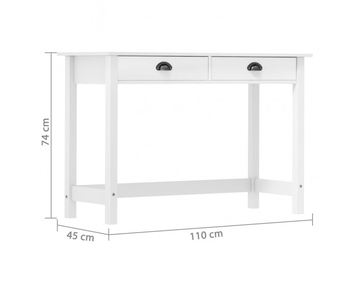 Sonata H Конзолна маса Hill с 2 чекмеджета 110x45x74 см бор масив
