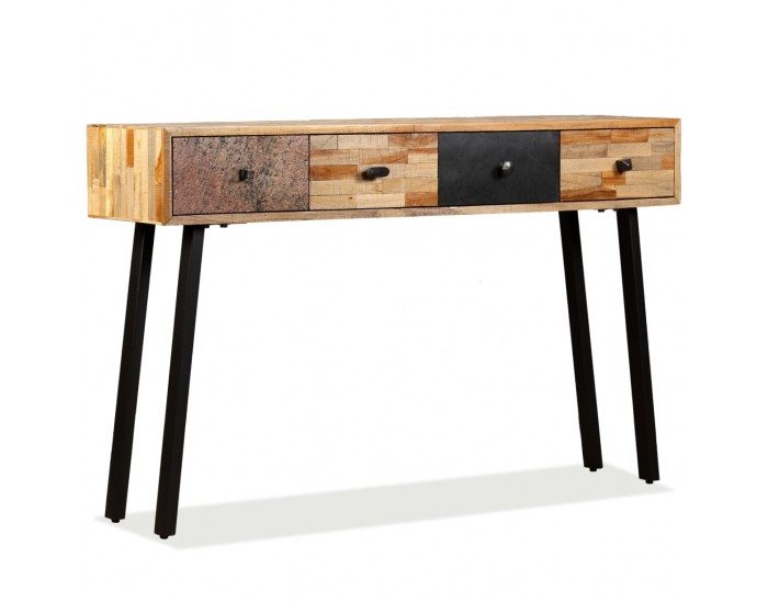 Sonata H Конзолна маса, регенерирано тиково дърво масив, 120x30x76 cм