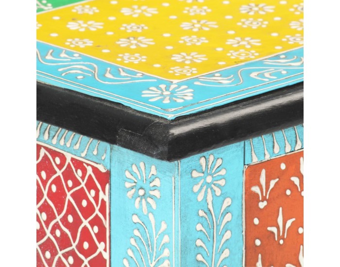 Sonata H Ръчно рисувана конзолна маса, 80x35x75 cм, мангово дърво масив
