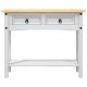 Sonata H Конзолна маса мексикански бор стил Корона бяла 90x34,5x73 cм