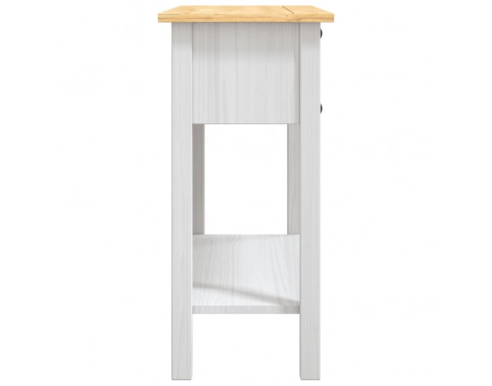 Sonata H Конзолна маса мексикански бор стил Корона бяла 90x34,5x73 cм