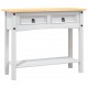 Sonata H Конзолна маса мексикански бор стил Корона бяла 90x34,5x73 cм