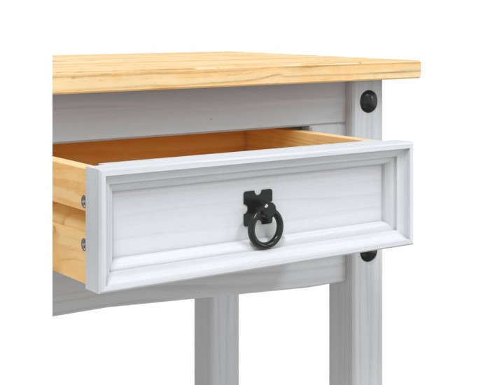 Sonata H Конзолна маса мексикански бор стил Корона бяла 90x34,5x73 cм