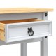 Sonata H Конзолна маса мексикански бор стил Корона бяла 90x34,5x73 cм