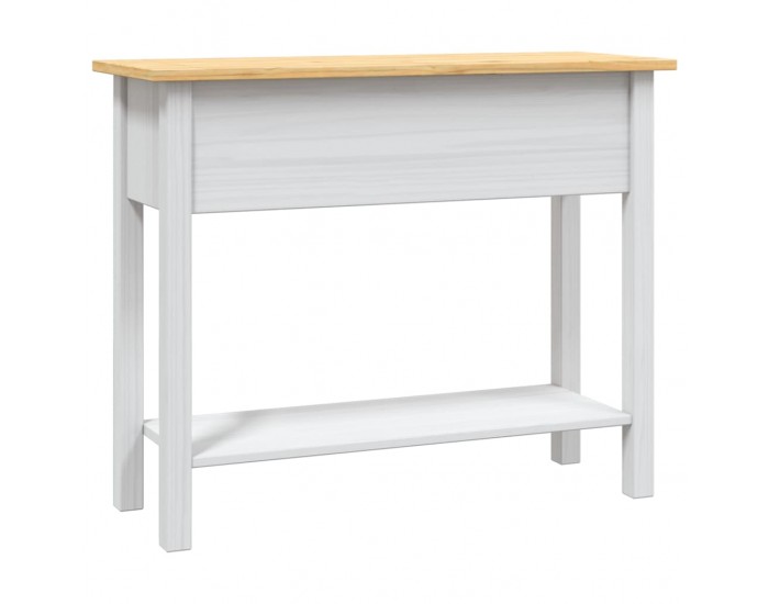 Sonata H Конзолна маса мексикански бор стил Корона бяла 90x34,5x73 cм