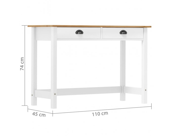 Sonata H Конзолна маса Hill с 2 чекмеджета 110x45x74 см бор масив