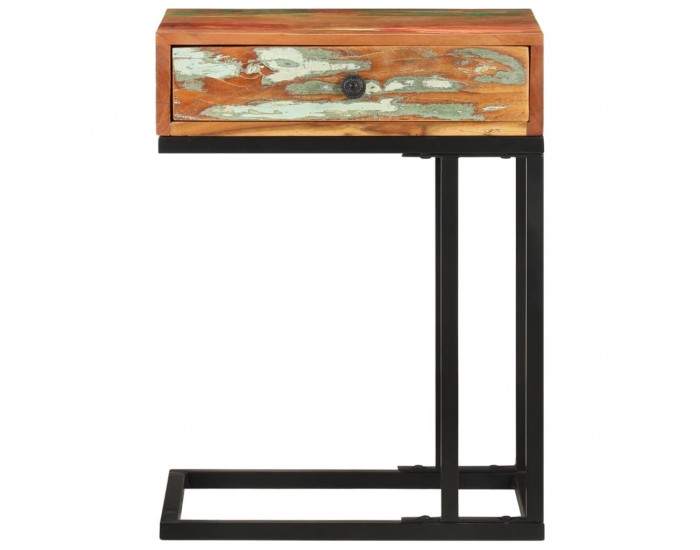 Sonata H U-образна странична маса 45x30x61 см регенерирано дърво масив
