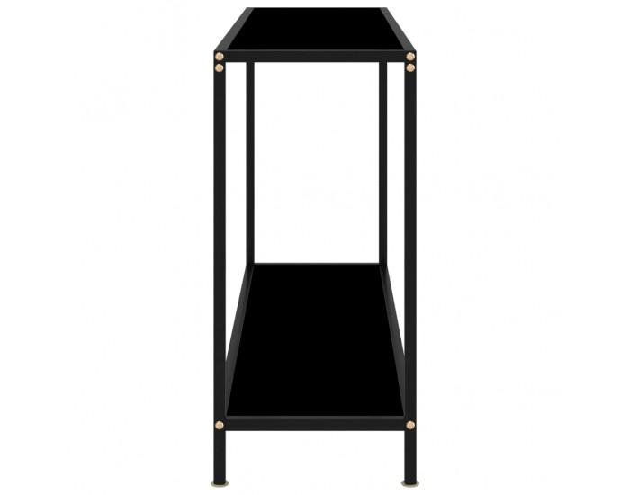 Sonata H Конзолна маса, черна, 120x35x75 cм, закалено стъкло
