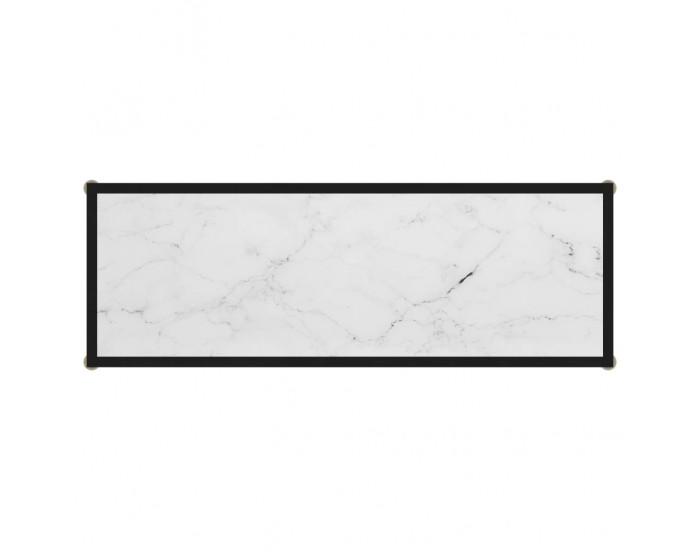 Sonata H Конзолна маса, бяла, 100x35x75 cм, закалено стъкло