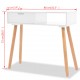 Sonata H Конзолна маса, иглолистна дървесина масив, 80x30x72 cм, бяла