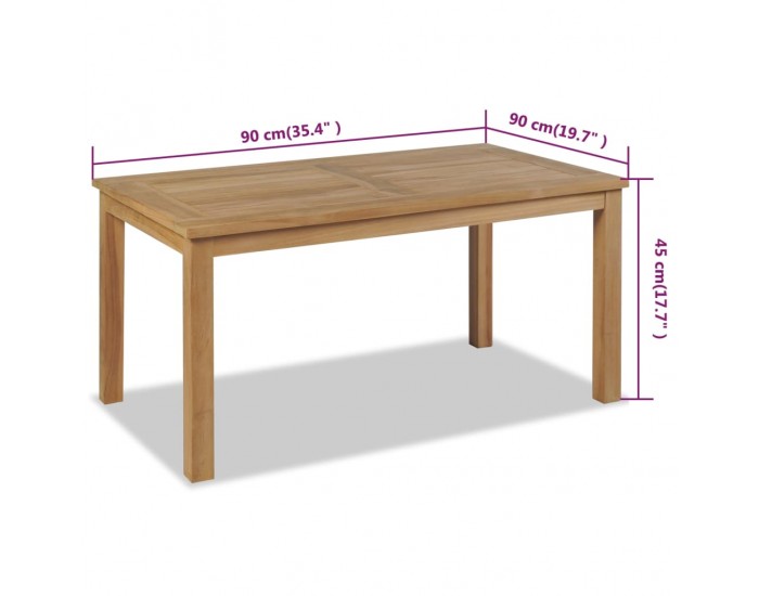 Sonata H Маса за кафе тиково дърво 90x50x45 см