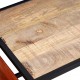 Sonata H Маса за кафе с място за списания от естествена кожа 110x50x45см