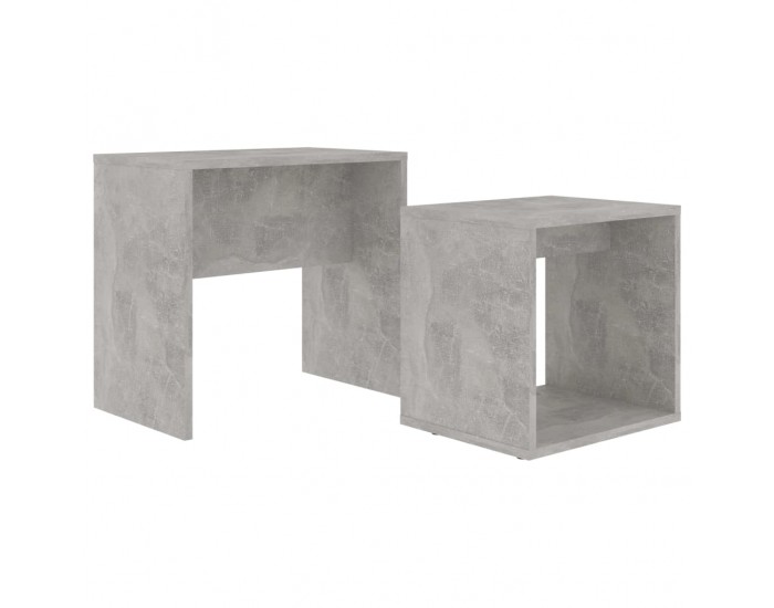 Sonata H Комплект маси за кафе бетонно сив 48x30x45 см инженерно дърво