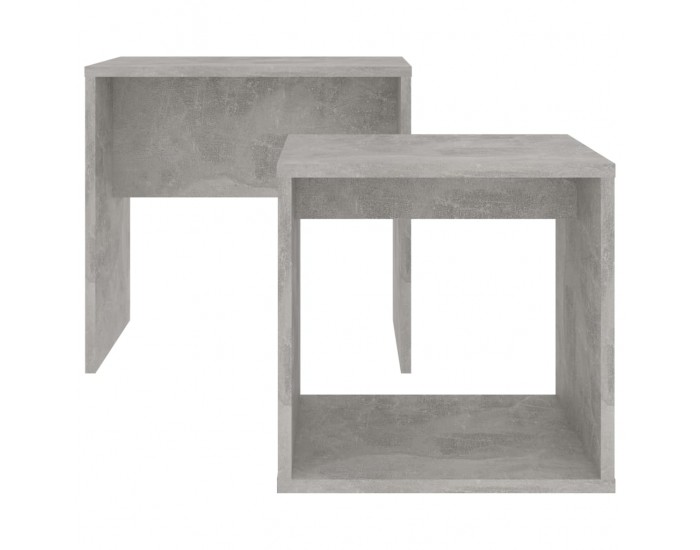 Sonata H Комплект маси за кафе бетонно сив 48x30x45 см инженерно дърво