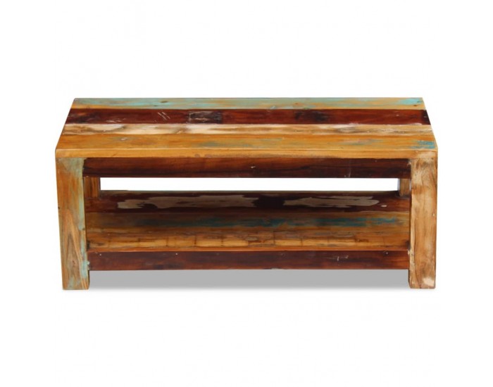 Sonata H Кафе маса, регенерирано дърво масив, 90x45x35 cм