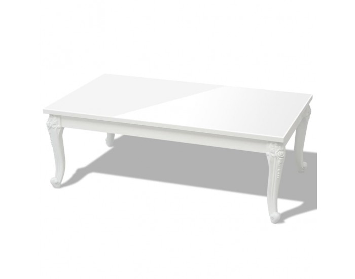 Sonata H Маса за кафе, 115x65x42 cм, силен гланц, бяла