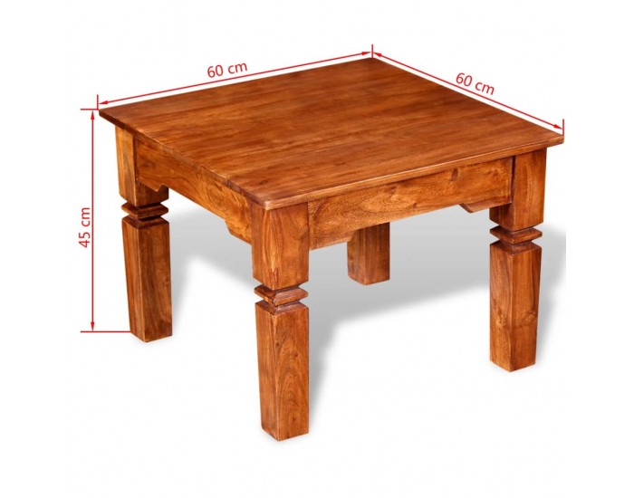 Sonata H Маса за кафе масивно дърво 60x60x45 см