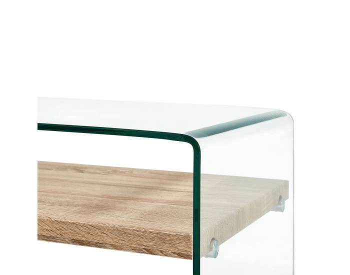 Sonata H Маса за кафе, прозрачна, 98x45x31 см, закалено стъкло