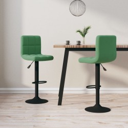 Sonata H Бар табуретки, 2 бр, тъмнозелени, кадифе - Scaune de bar
