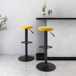 Sonata H Бар табуретки, 2 бр, горчица, кадифе - Scaune de bar