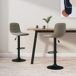 Sonata H Бар табуретки, 2 бр, светлосиви, кадифе - Scaune de bar