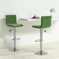 Sonata H Бар табуретки, 2 бр, тъмнозелени, кадифе - Scaune de bar