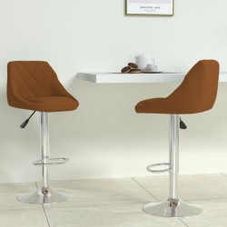 Sonata H Бар табуретки, 2 бр, кафяви, кадифе - Scaune de bar