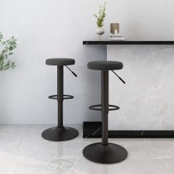 Sonata H Бар табуретки, 2 бр, черни, кадифе - Scaune de bar