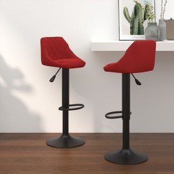 Sonata H Бар табуретки, 2 бр, виненочервени, кадифе - Scaune de bar