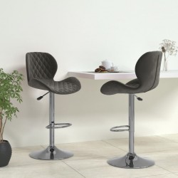 Sonata H Бар табуретки, 2 бр, тъмносиви, кадифе - Scaune de bar