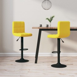 Sonata H Бар табуретки, 2 бр, горчица, кадифе - Scaune de bar