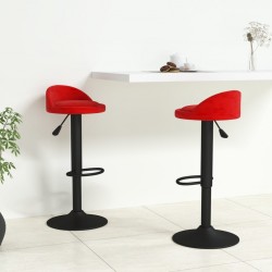 Sonata H Бар табуретки, 2 бр, виненочервени, кадифе - Scaune de bar