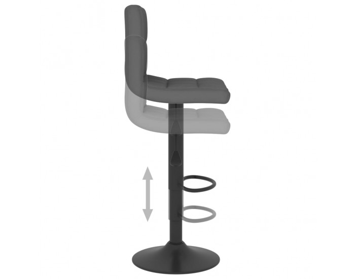 Sonata H Бар табуретки, 2 бр, тъмносиви, текстил