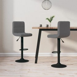Sonata H Бар табуретки, 2 бр, тъмносиви, кадифе - Scaune de bar