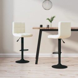 Sonata H Бар табуретки, 2 бр, кремави, кадифе - Scaune de bar
