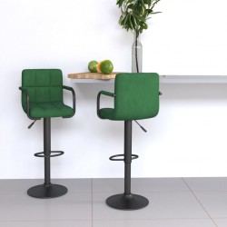 Sonata H Бар табуретки, 2 бр, тъмнозелени, кадифе - Scaune de bar
