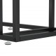 Sonata H Странична маса за компютър, черна, 50x35x65 см, закалено стъкло