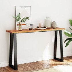 Sonata H Трапезна маса с жив ръб 140x40x80 см масивна акация - Măsuțe de living