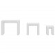 Sonata H Стифиращи маси, 3 бр, бял гланц, инженерно дърво