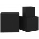 Sonata H Странични маси, 3 бр, черни, инженерно дърво