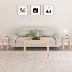 Sonata H Стифиращи маси, 3 бр, бор масив - Măsuțe de living