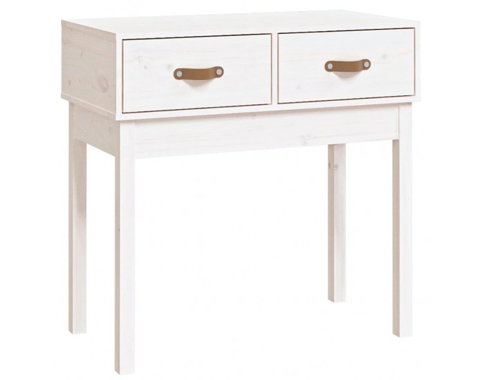 Sonata H Конзолна маса бяла 76,5x40x75 см борово дърво масив