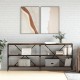 Sonata H Конзолна маса опушен дъб 180x30x75 см инженерно дърво и желязо
